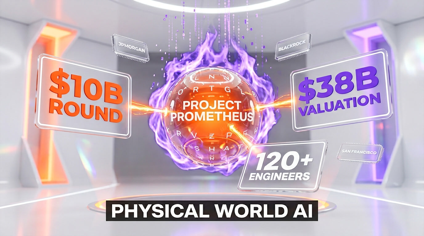 Jeff Bezos Project Prometheus $10B AI Lab $38B Valuation Physical World Models — Hero