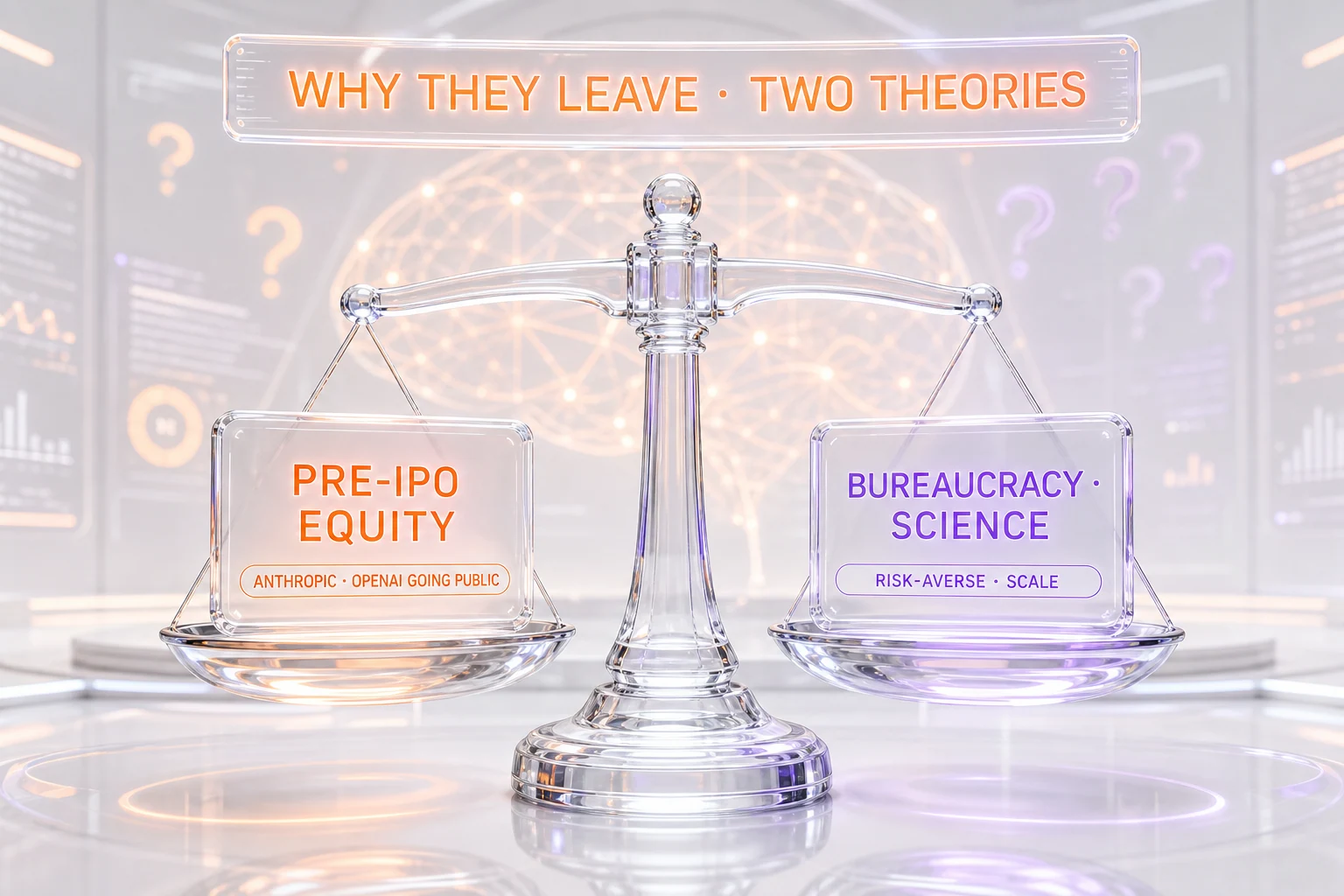 Two competing explanations for the DeepMind departures — pre-IPO equity vs structural pull