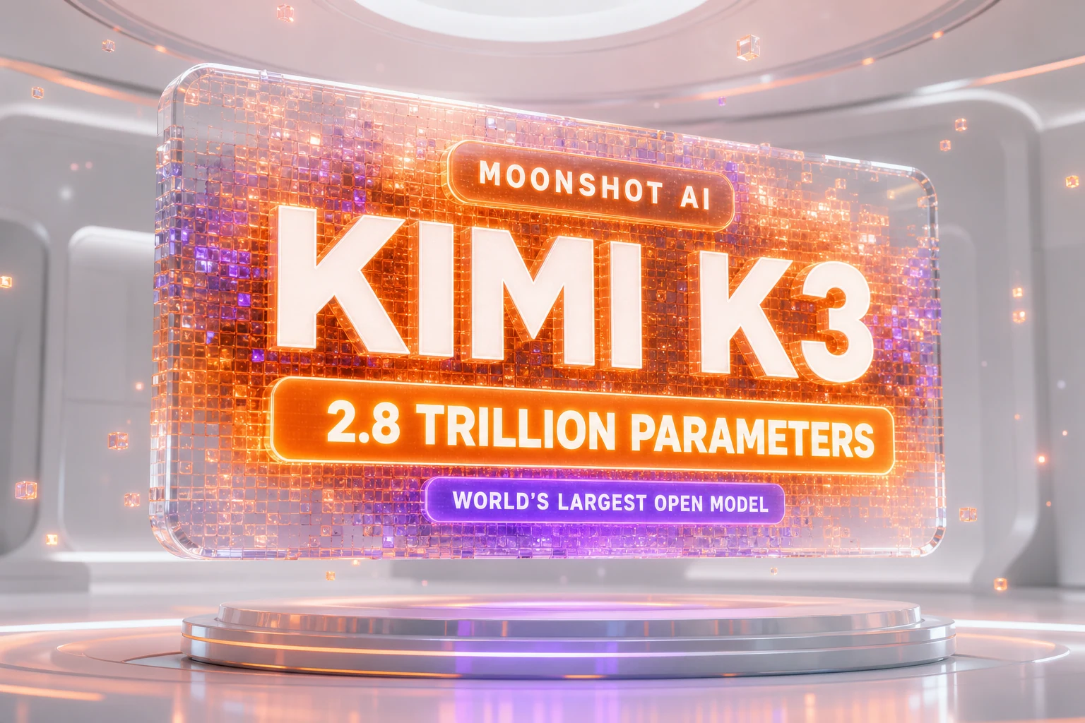 Kimi K3 by Moonshot AI — the world's largest open model at 2.8 trillion parameters