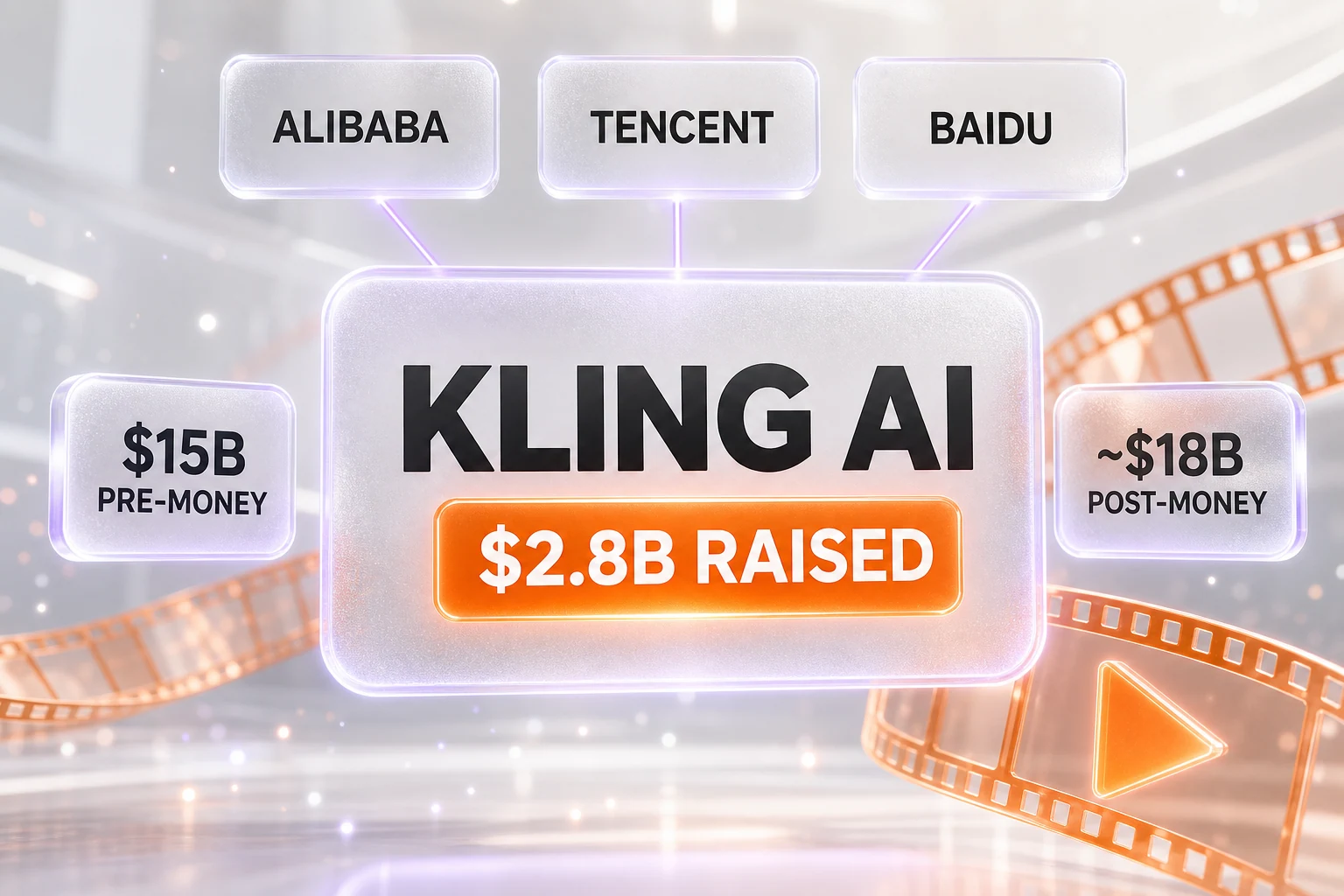 Kling AI raises $2.8 billion — Alibaba, Tencent and Baidu back Kuaishou's video generation unit — Illustration
