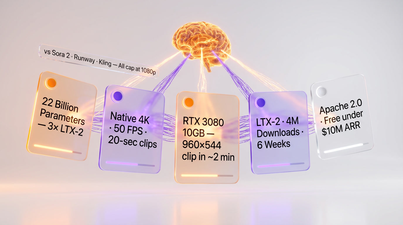 LTX-2.3: The Free, Open-Source 4K Video Model That Just Made Expensive AI Subscriptions Optional — Infographic – Key Stats