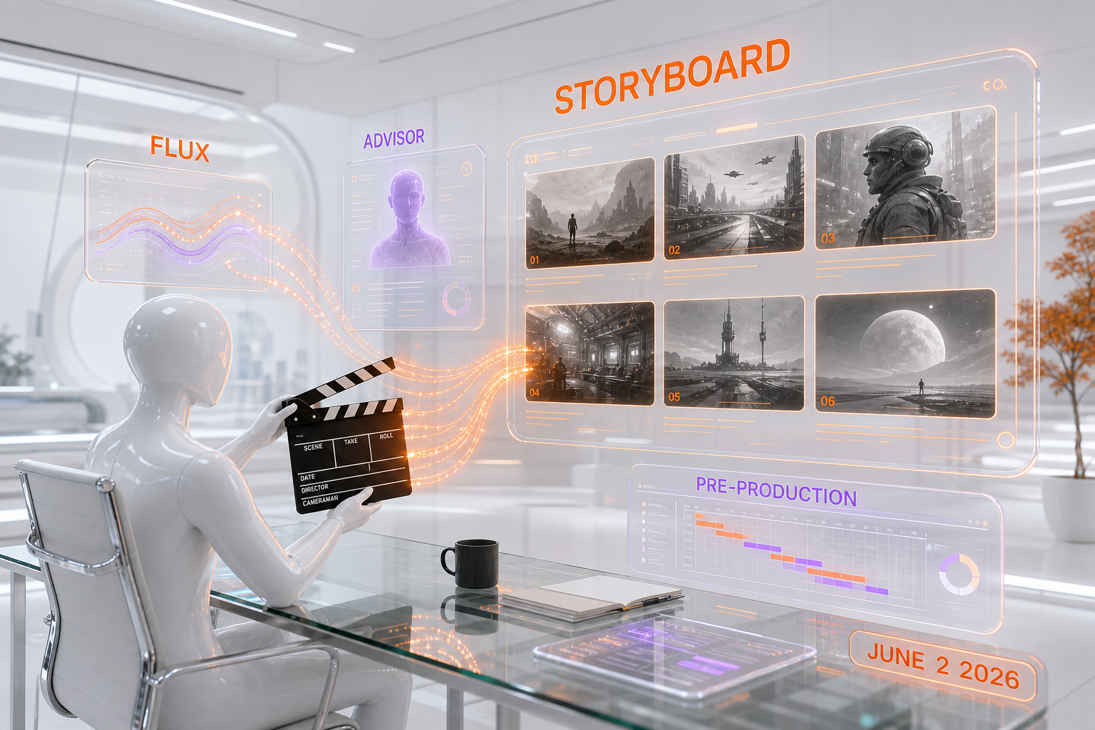 Martin Scorsese becomes an advisor to Black Forest Labs and uses the FLUX image model to storyboard a scene in pre-production, announced June 2, 2026