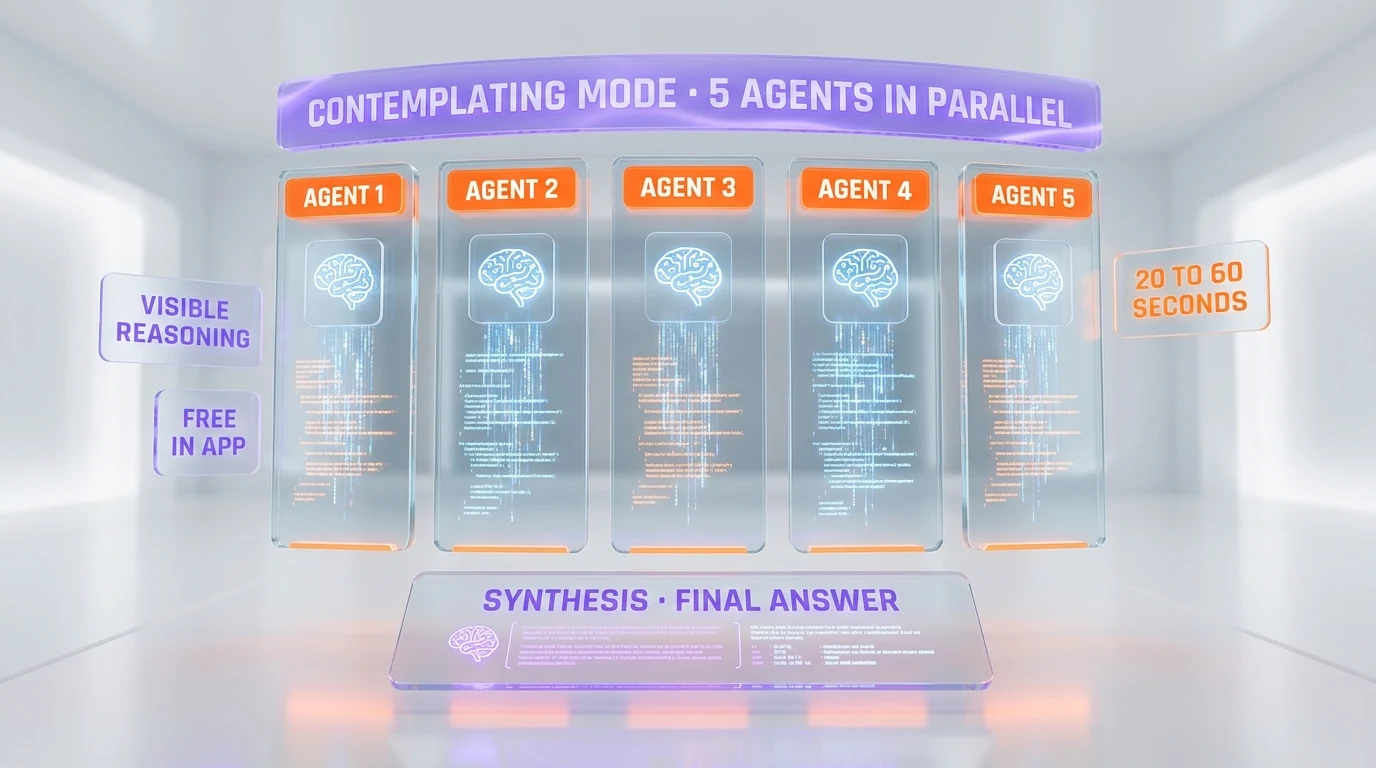 Meta Contemplating mode — multi-agent parallel reasoning UI