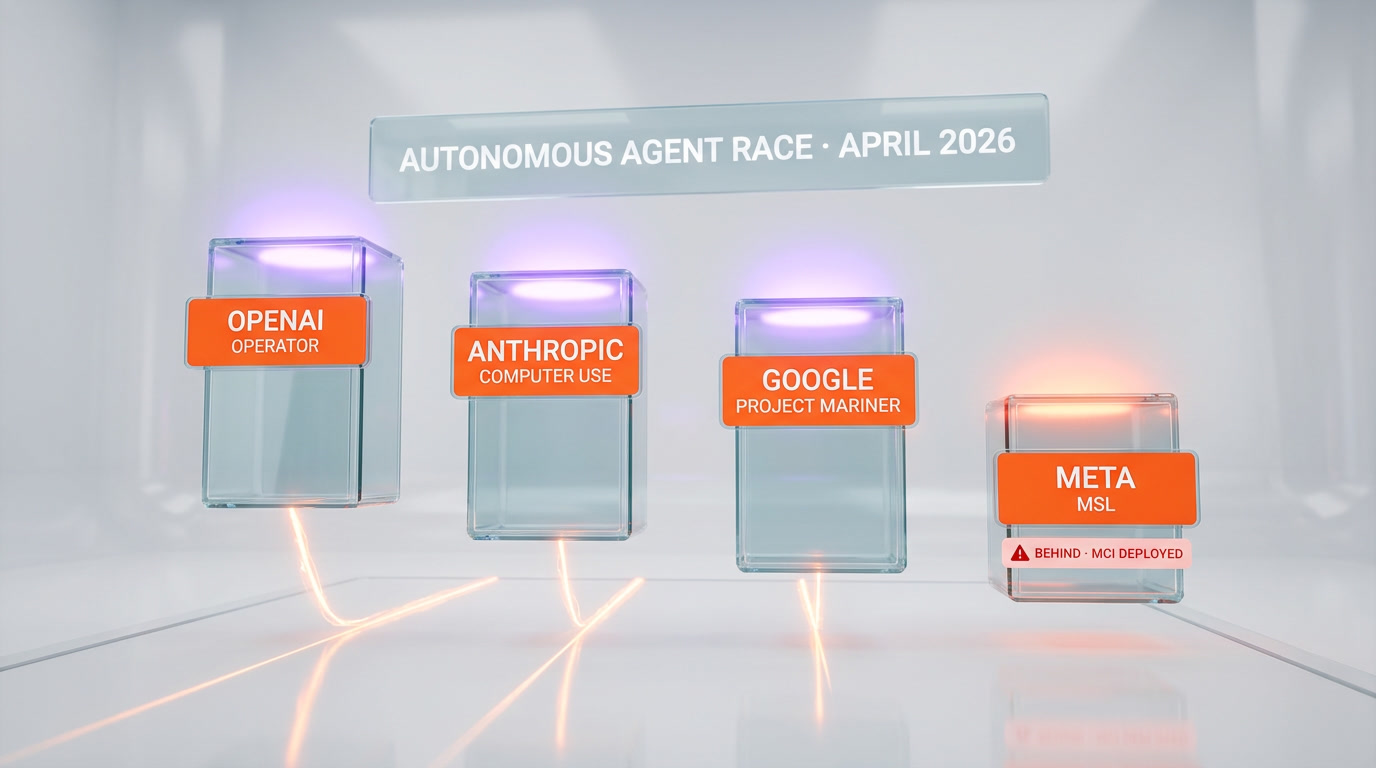 AI agent competitive landscape April 2026 OpenAI Anthropic Google Meta