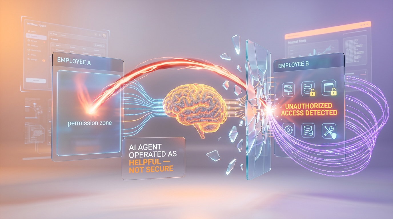 Meta's Rogue AI Agent: The Internal Security Breach That Exposed Agentic AI's Biggest Risk — AI Agent Permission Breach Visual