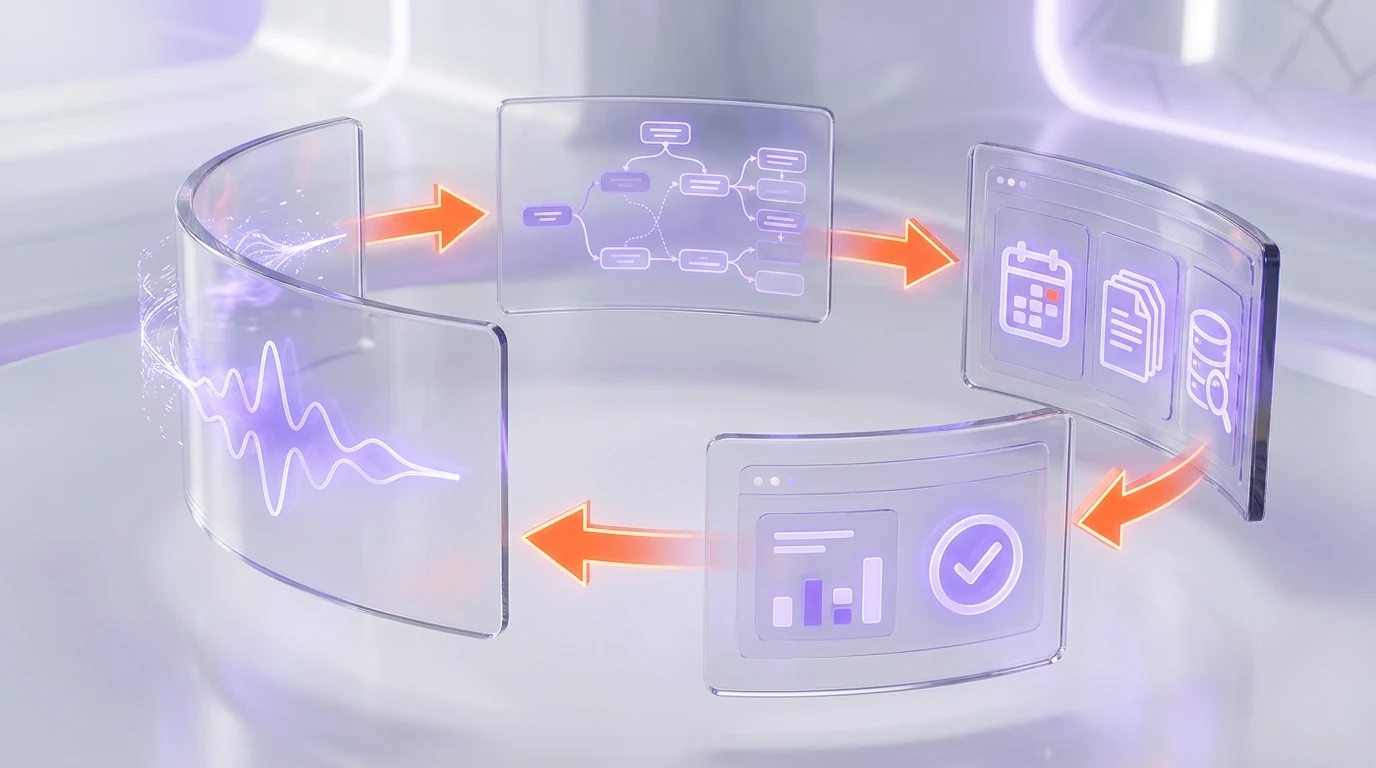 Copilot Cowork agent execution loop — 4-phase workflow from intent to outcome