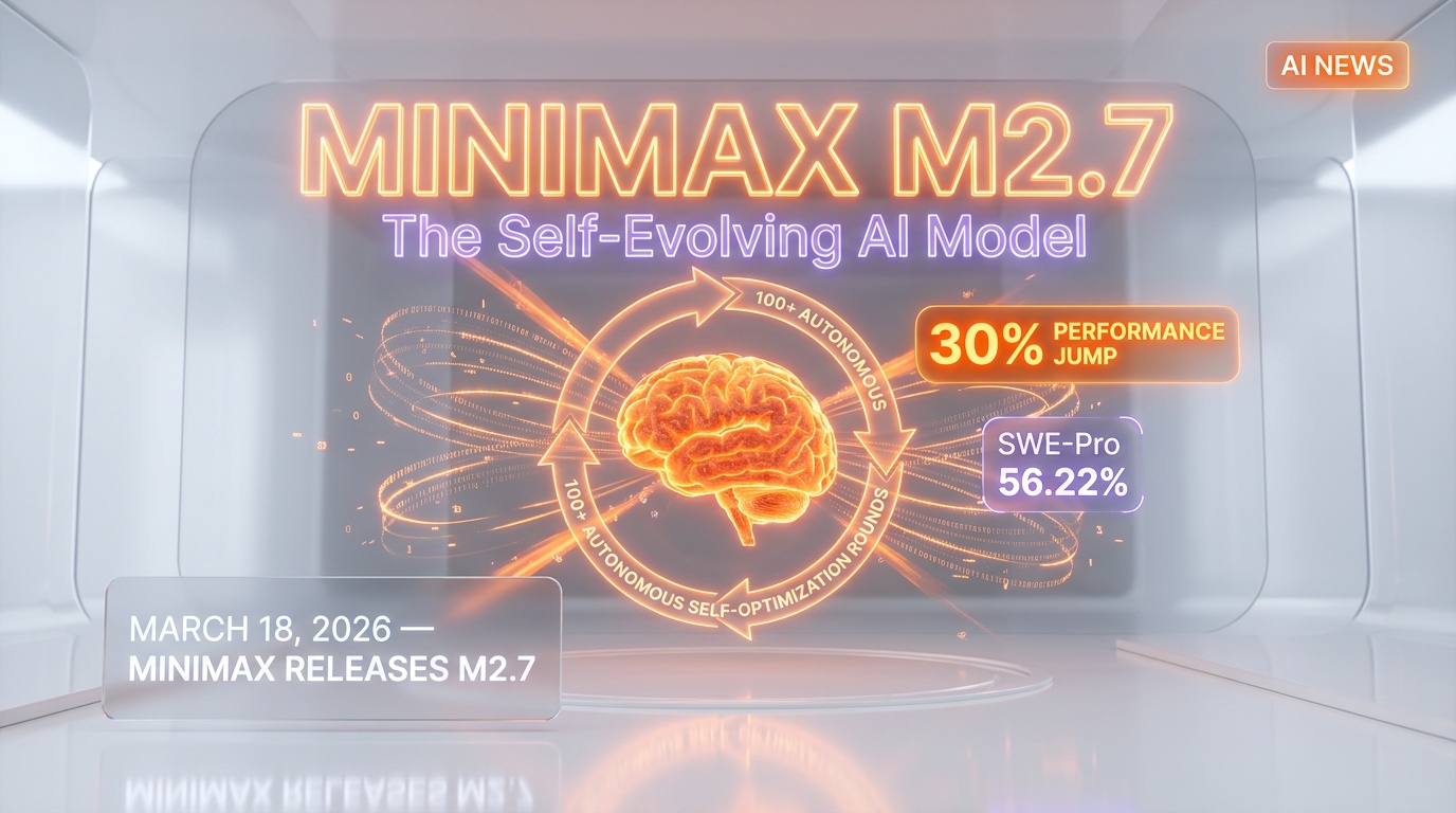 MiniMax M2.7: The Self-Evolving AI Model That Optimized Itself Through 100+ Autonomous Rounds — Hero – Breaking News