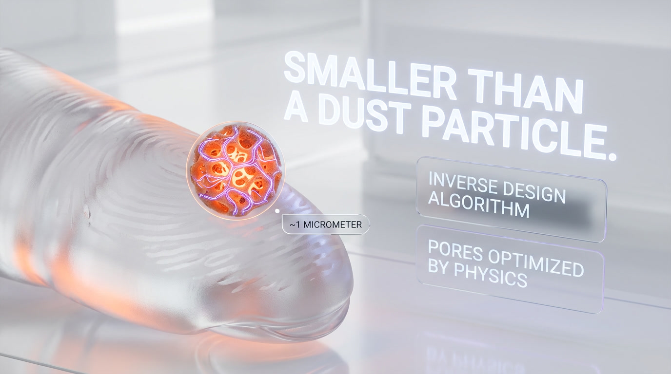 MIT silicon structure smaller than a dust particle — physics optimization algorithm