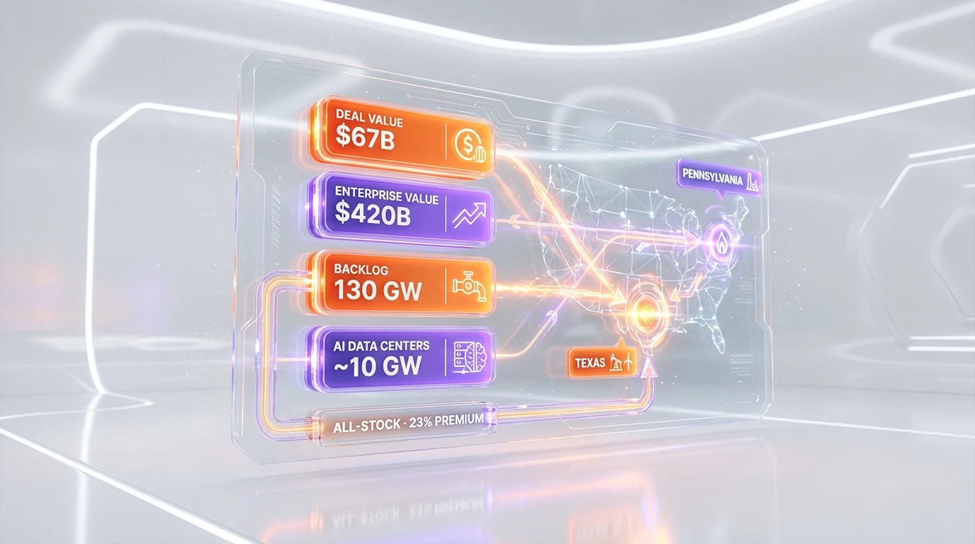 NextEra-Dominion deal anatomy — $67B value, $420B enterprise value, 130 GW backlog, 10 GW for AI data centers