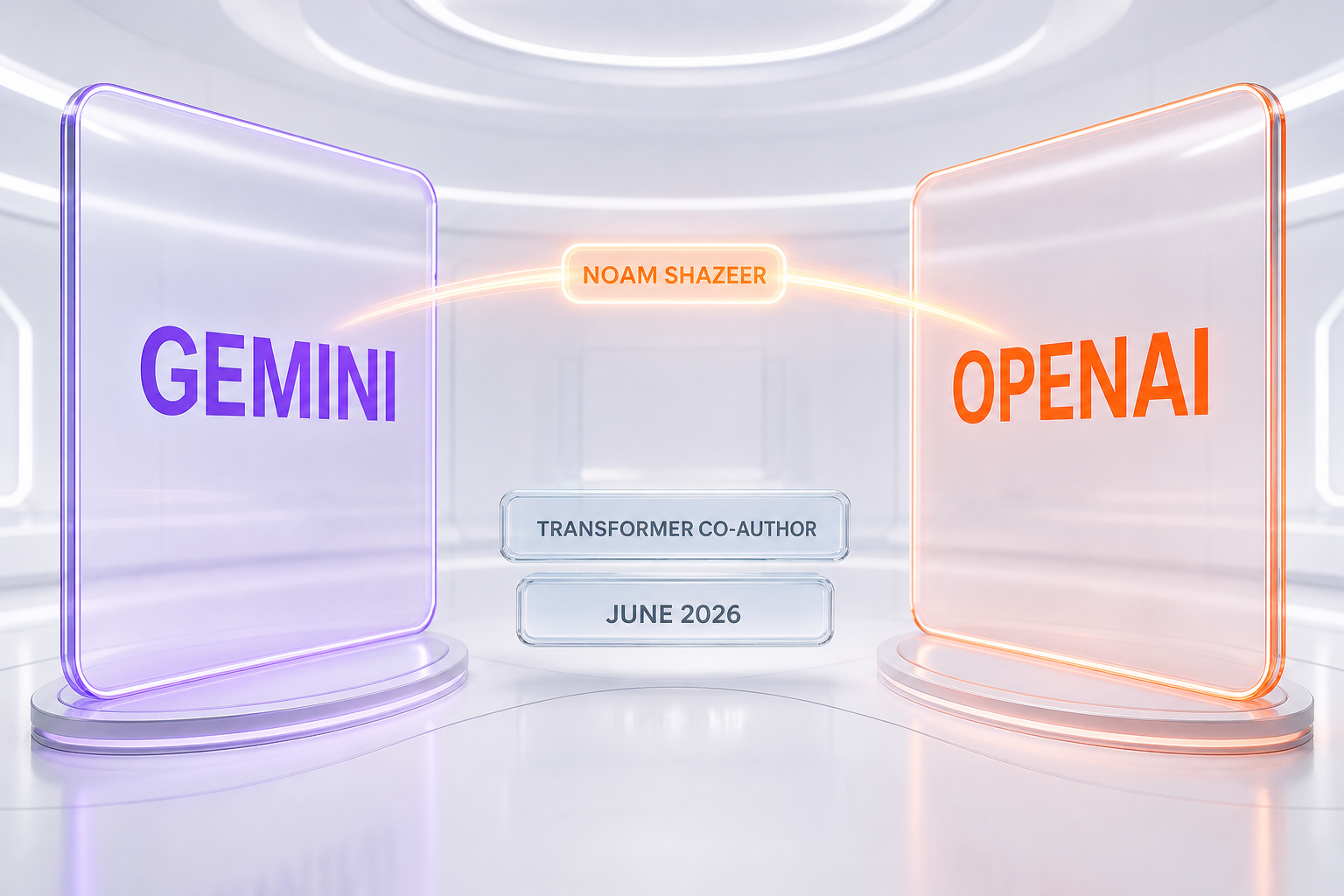 Noam Shazeer leaves Google for OpenAI — the Transformer co-author and Gemini co-lead moves to OpenAI in June 2026