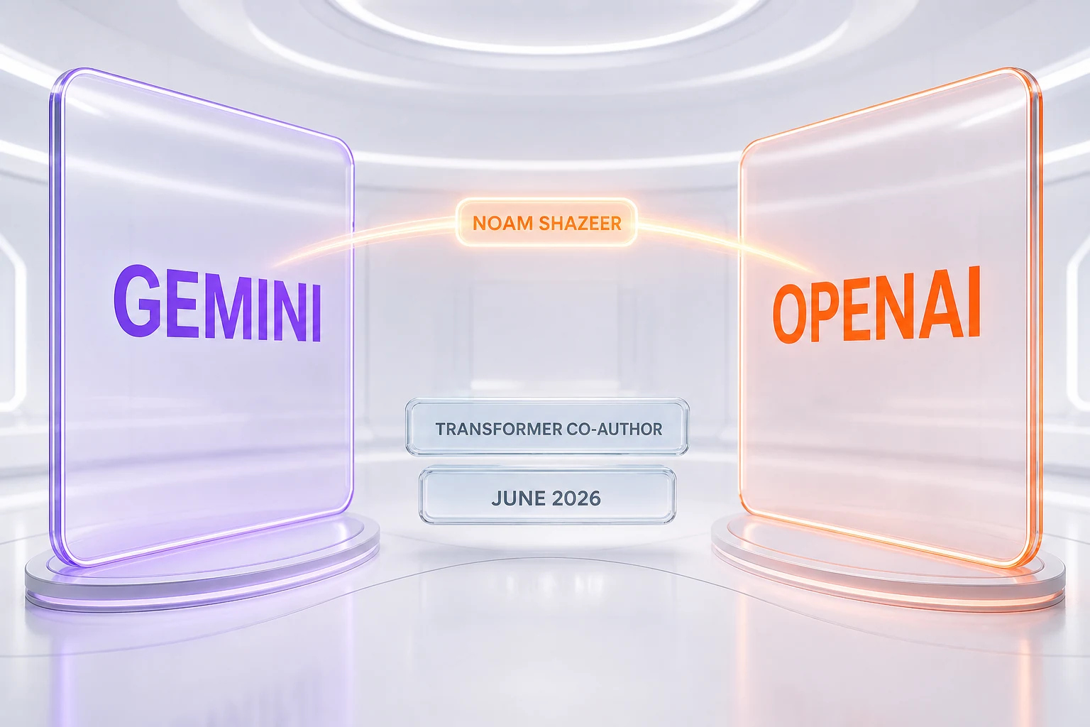Noam Shazeer leaves Google for OpenAI — the Transformer co-author and Gemini co-lead moves to OpenAI in June 2026