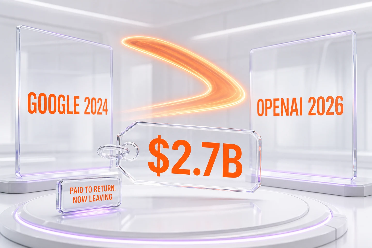 Google reportedly paid about $2.7 billion in 2024 to bring Noam Shazeer back from Character.AI — and is now losing him to OpenAI less than two years later