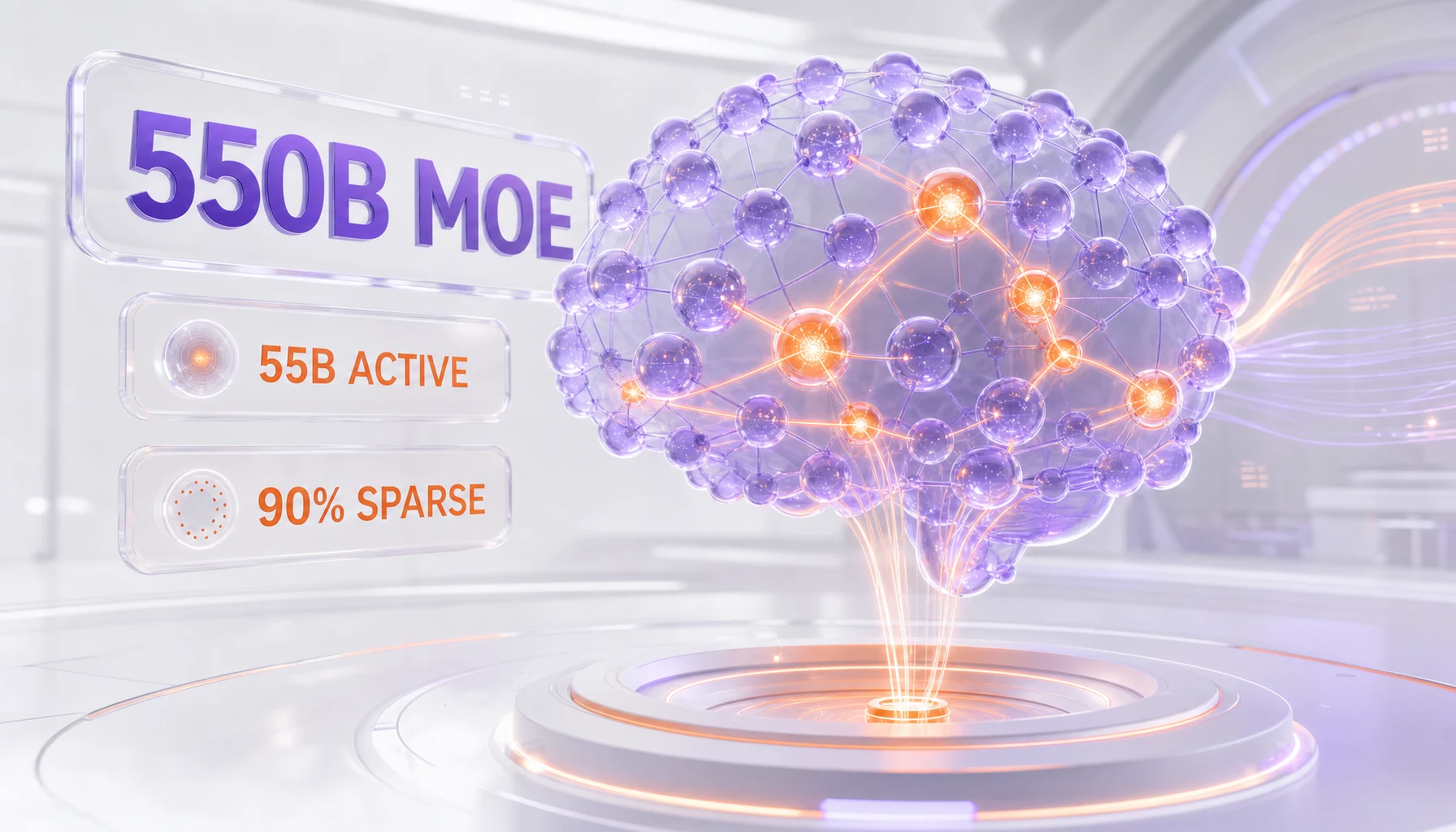 Nemotron 3 Ultra Mixture-of-Experts architecture — 550B total, 55B active
