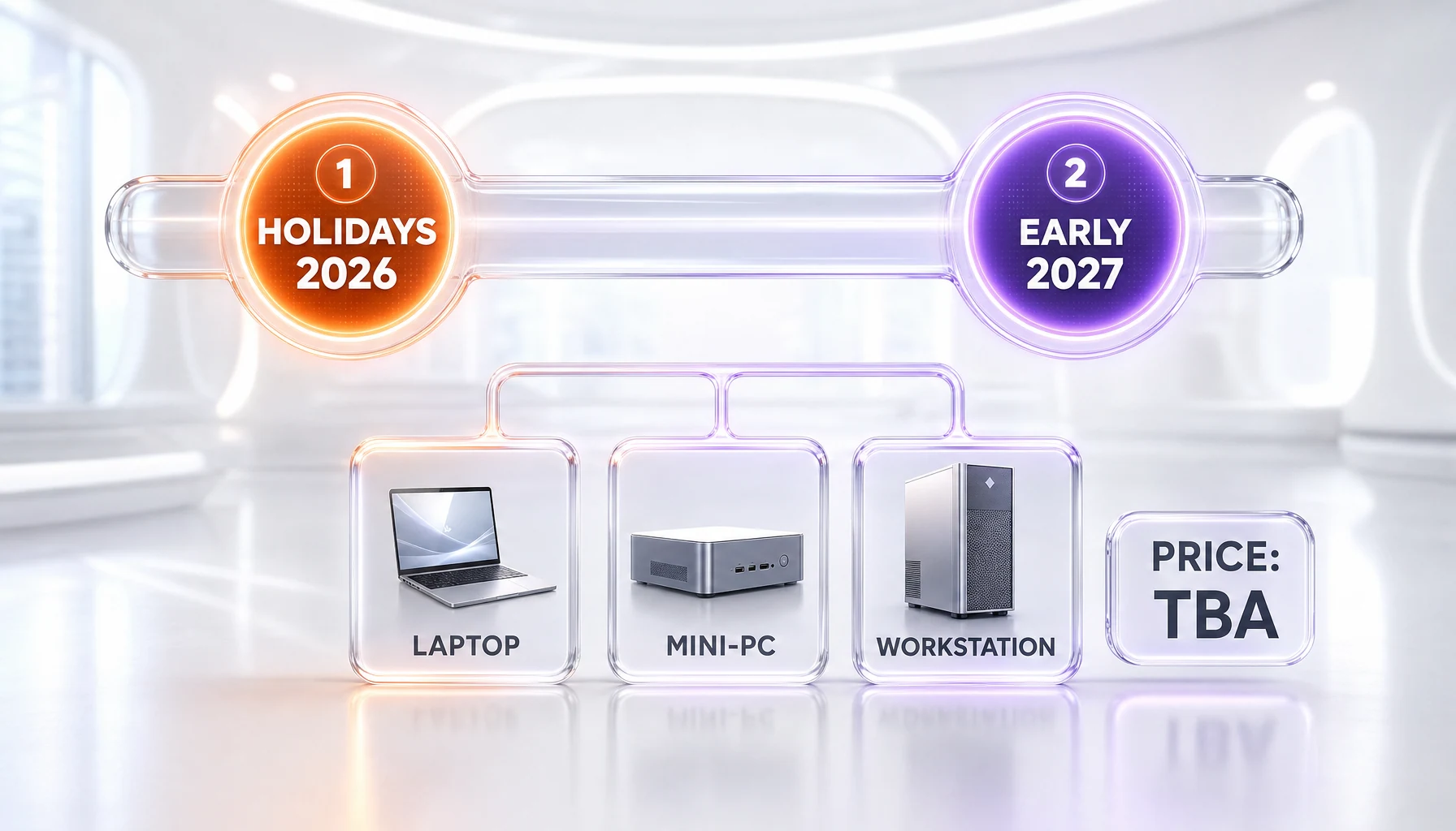 RTX Spark availability roadmap from 2026 holiday launch to wider early 2027 rollout across laptop, mini-PC, and workstation variants