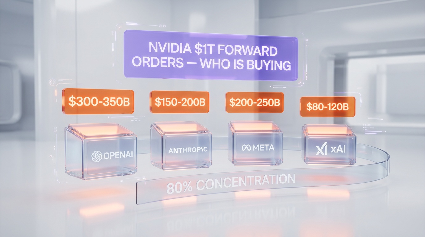 Nvidia $1 trillion in GPU orders — breakdown by customer OpenAI, Anthropic, Meta, xAI