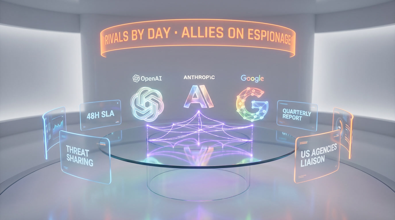 OpenAI Anthropic Google alliance through Frontier Model Forum — rival AI labs working together