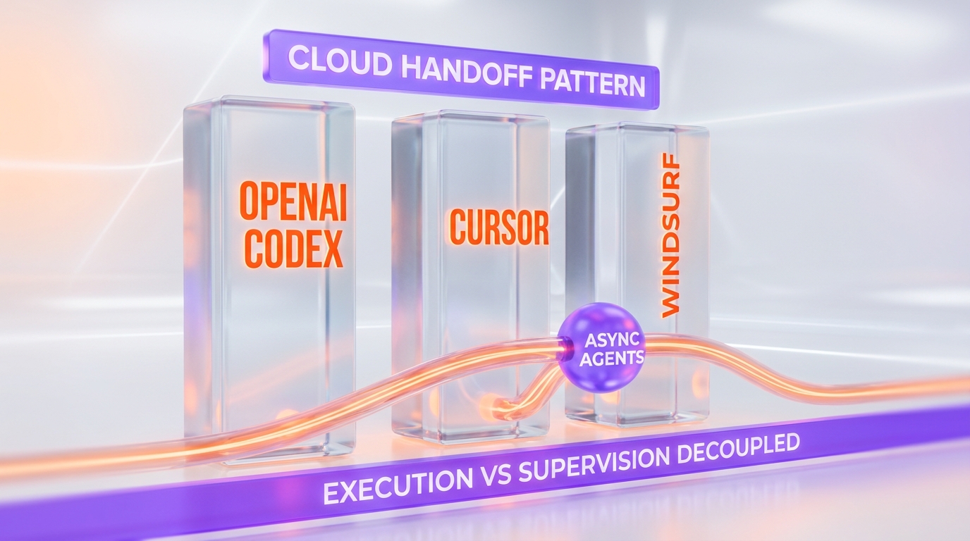 The cloud handoff industry pattern across OpenAI Codex, Cursor, and Windsurf in 2026