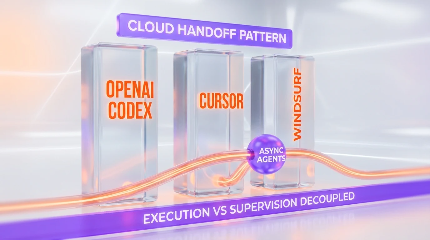 The cloud handoff industry pattern across OpenAI Codex, Cursor, and Windsurf in 2026