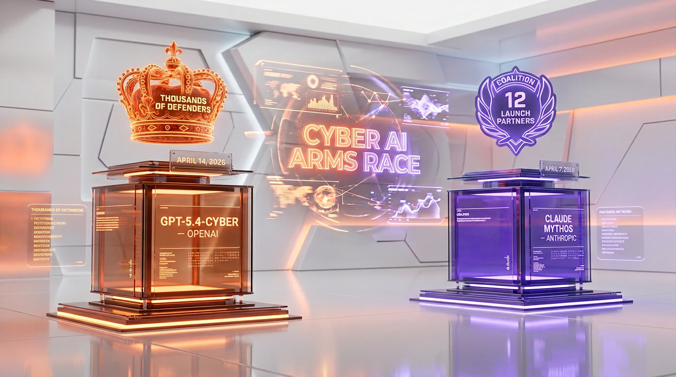 GPT-5.4-Cyber vs Claude Mythos comparison — OpenAI gated access for thousands of defenders versus Anthropic Project Glasswing 12 launch partners
