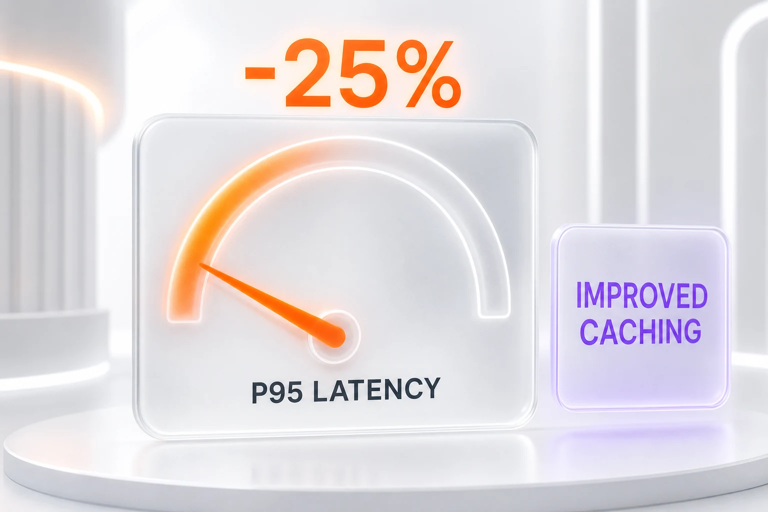 gpt-realtime-2.1 p95 latency reduced at least 25% through improved caching — Illustration