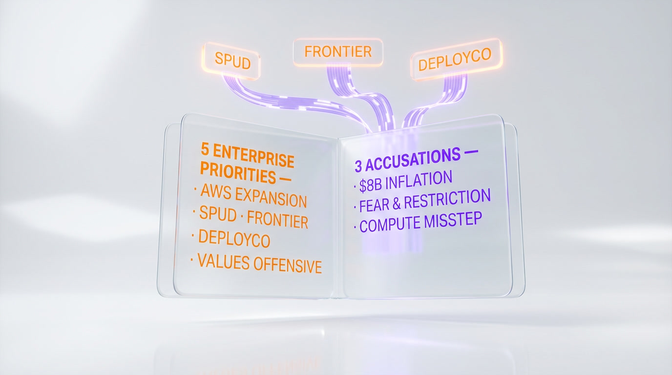 Anatomy of the OpenAI internal memo — five enterprise priorities, three accusations against Anthropic, three product codenames Spud Frontier DeployCo