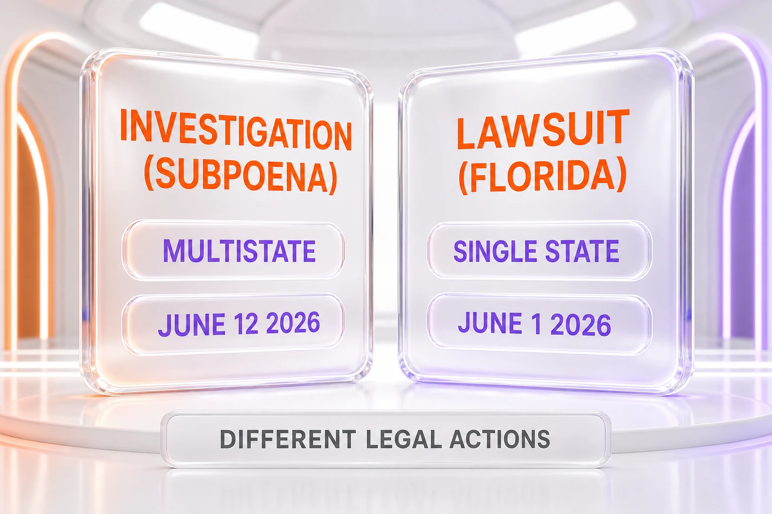 Investigation versus lawsuit comparison — OpenAI multistate subpoena and Florida lawsuit
