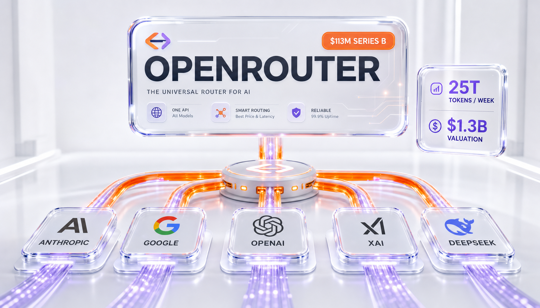 OpenRouter $113M Series B — multi-model gateway routing to 400+ models