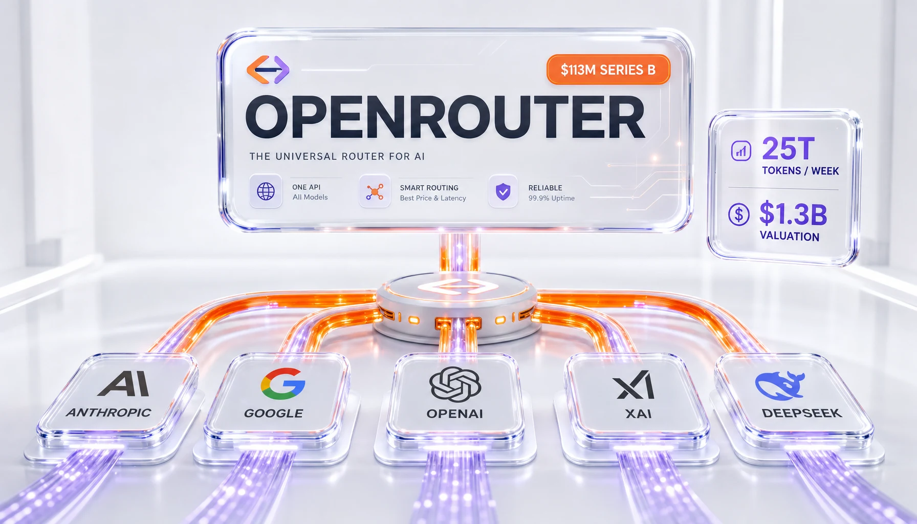 OpenRouter $113M Series B — multi-model gateway routing to 400+ models