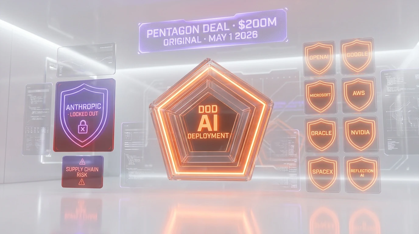 Pentagon AI deal 8 companies in vs Anthropic out