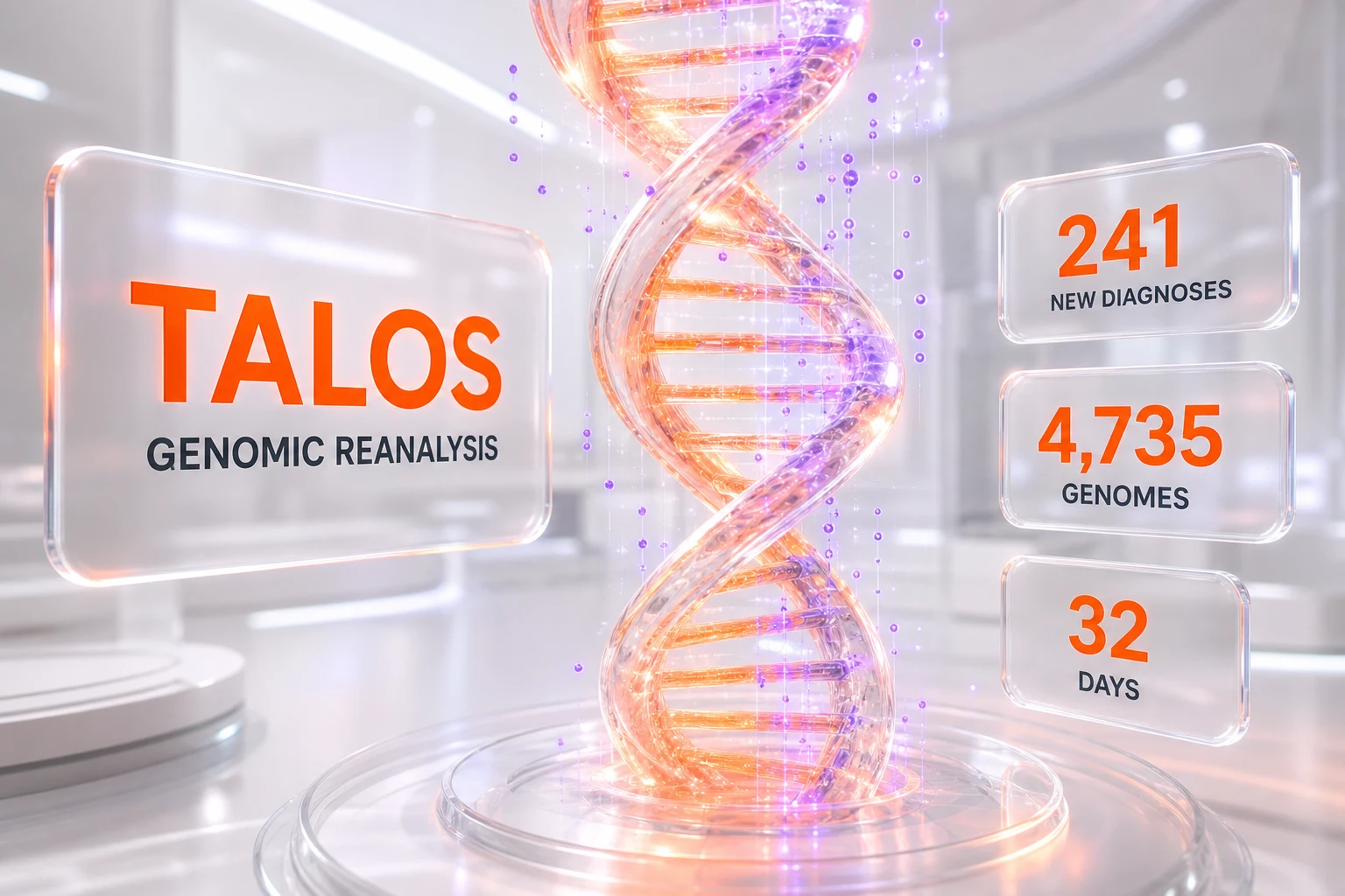 Talos open-source genomic reanalysis pipeline — 241 new rare-disease diagnoses from already-sequenced genomes