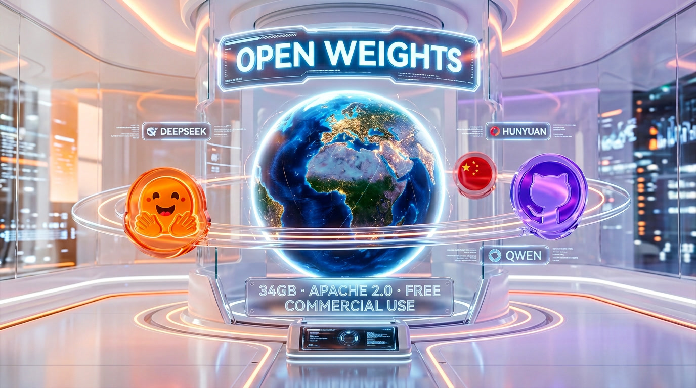 HY-World 2.0 open-source impact — China open weights strategy, HuggingFace + GitHub distribution, Apache 2.0 license