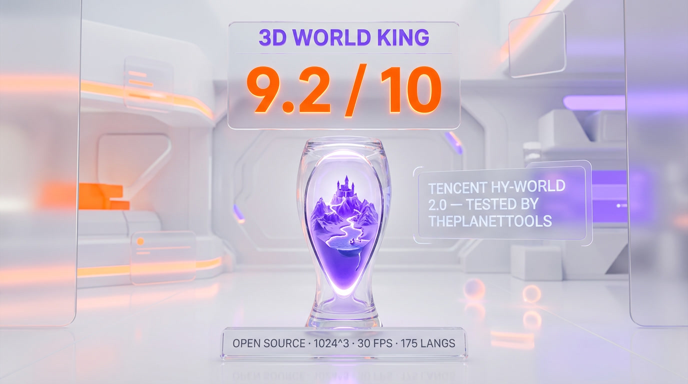 Tencent HY-World 2.0 verdict — 9.2 out of 10, 3D world king, open-source champion
