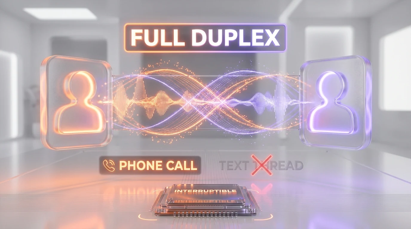 Interaction Models concept — full duplex listening while talking