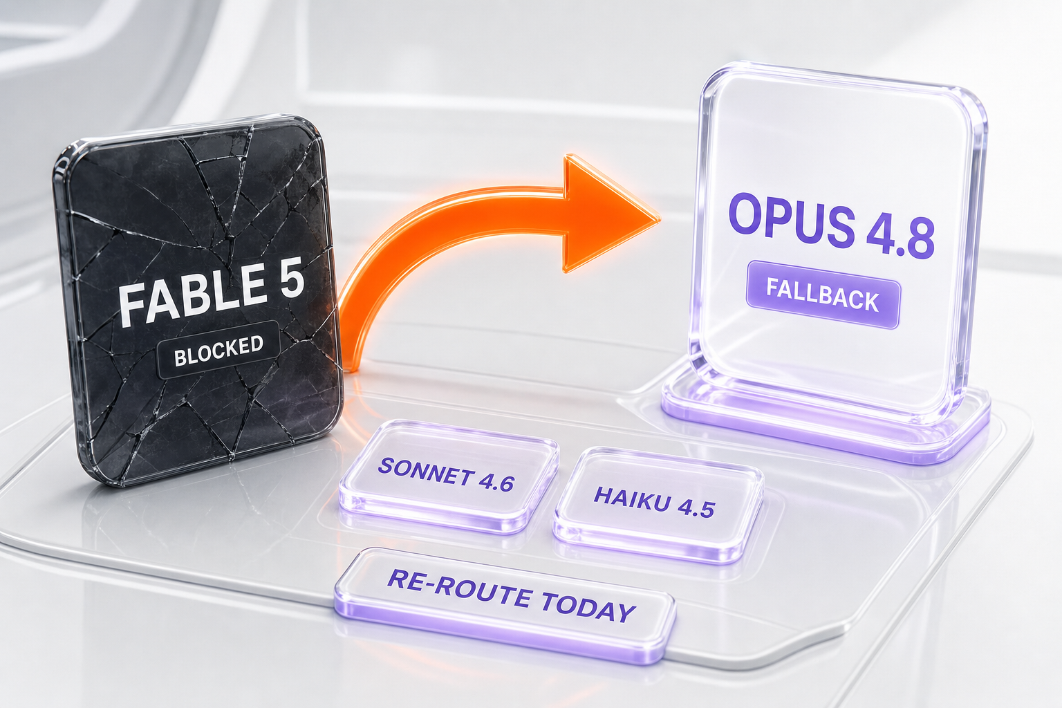Fallback path for non-US Claude users: switch from Fable 5 to Opus 4.8, Sonnet 4.6, or Haiku 4.5