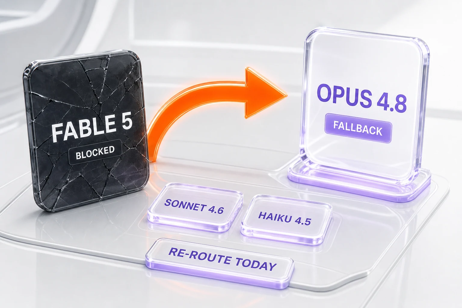Fallback path for non-US Claude users: switch from Fable 5 to Opus 4.8, Sonnet 4.6, or Haiku 4.5