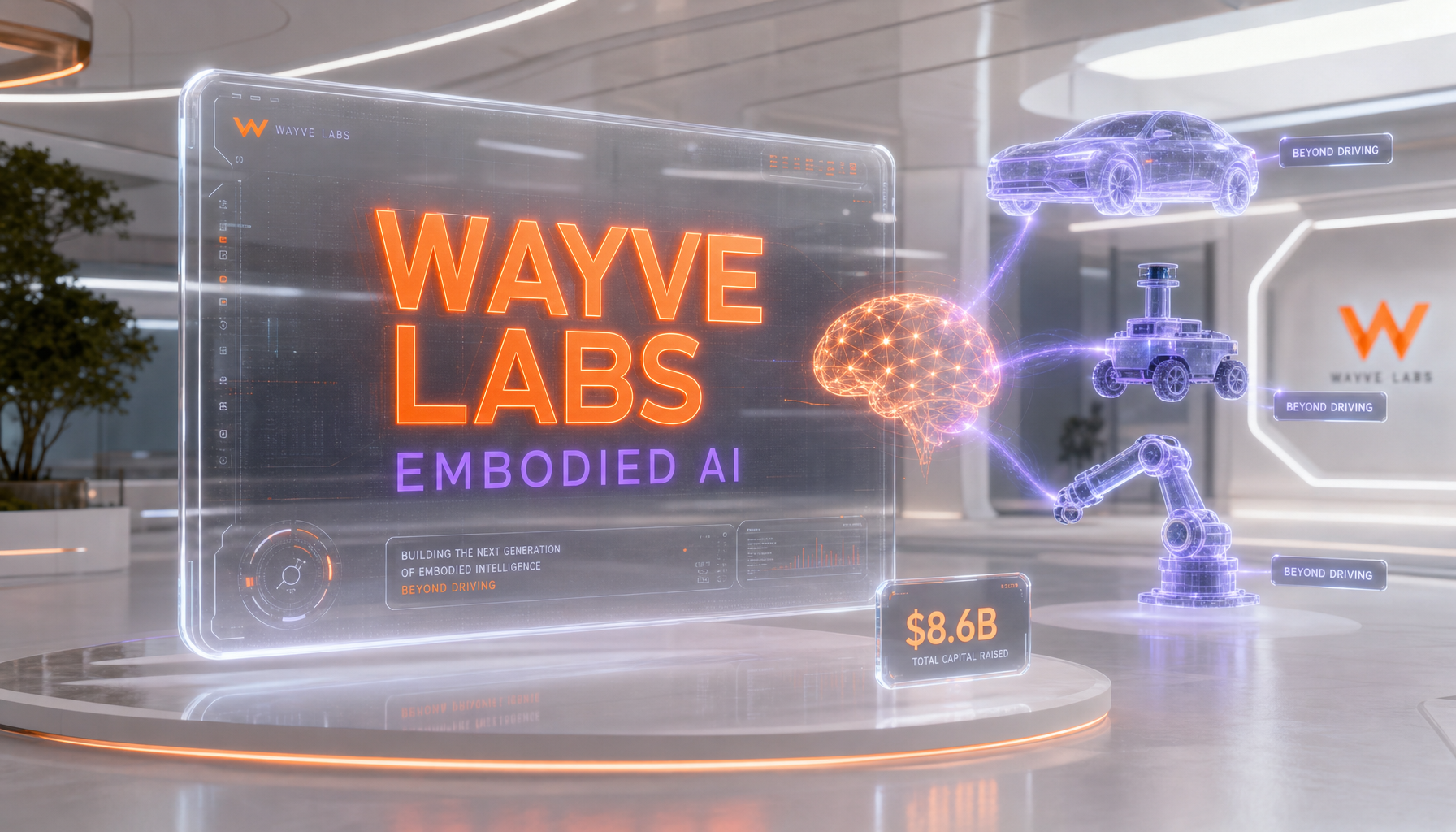 Wayve Labs frontier embodied AI research unit — beyond self-driving, $8.6B valuation
