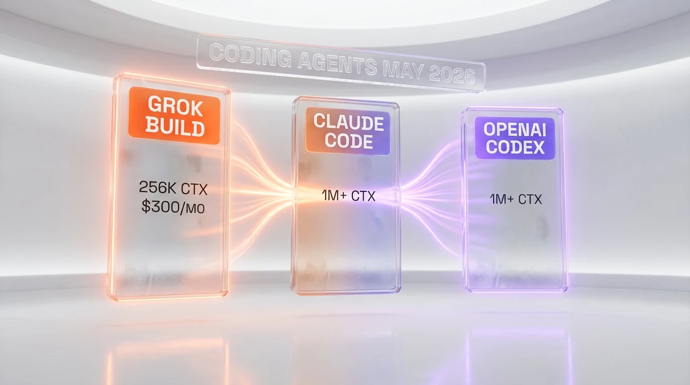 Grok Build vs Claude Code vs OpenAI Codex — feature and context comparison