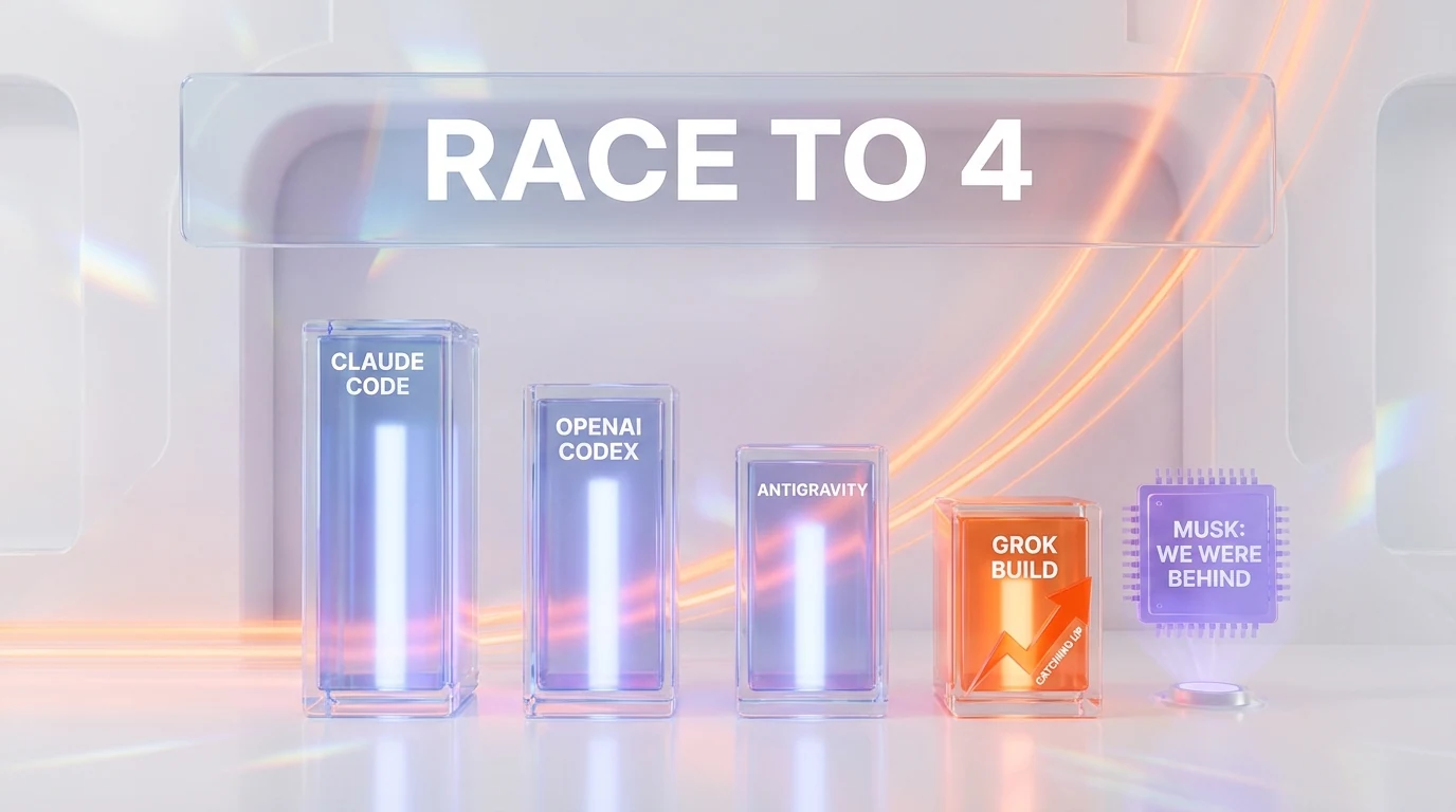 xAI coding catch-up strategy — race to four coding agents 2026