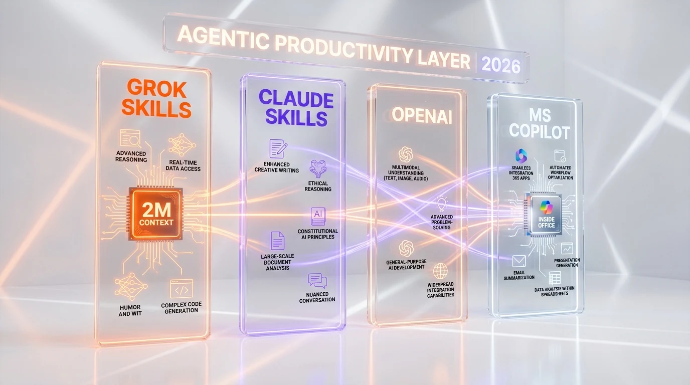 Grok Skills vs Claude Skills vs OpenAI vs Microsoft Copilot