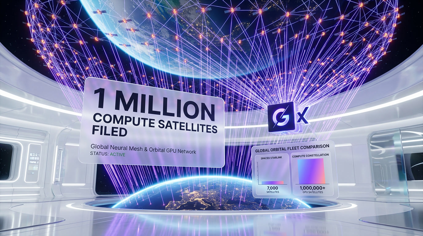 Diagram of xAI orbital compute satellite constellation concept