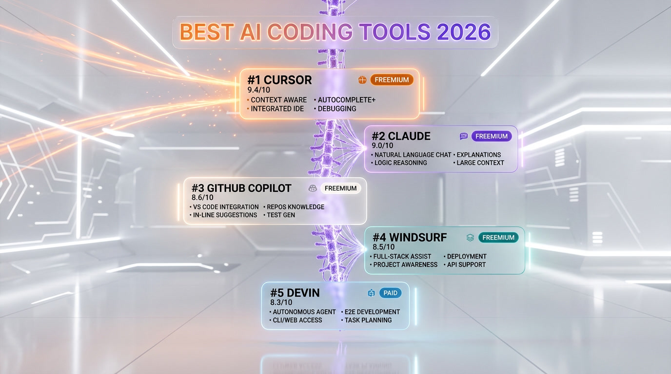 Best AI Coding Tools 2026 — Ranking