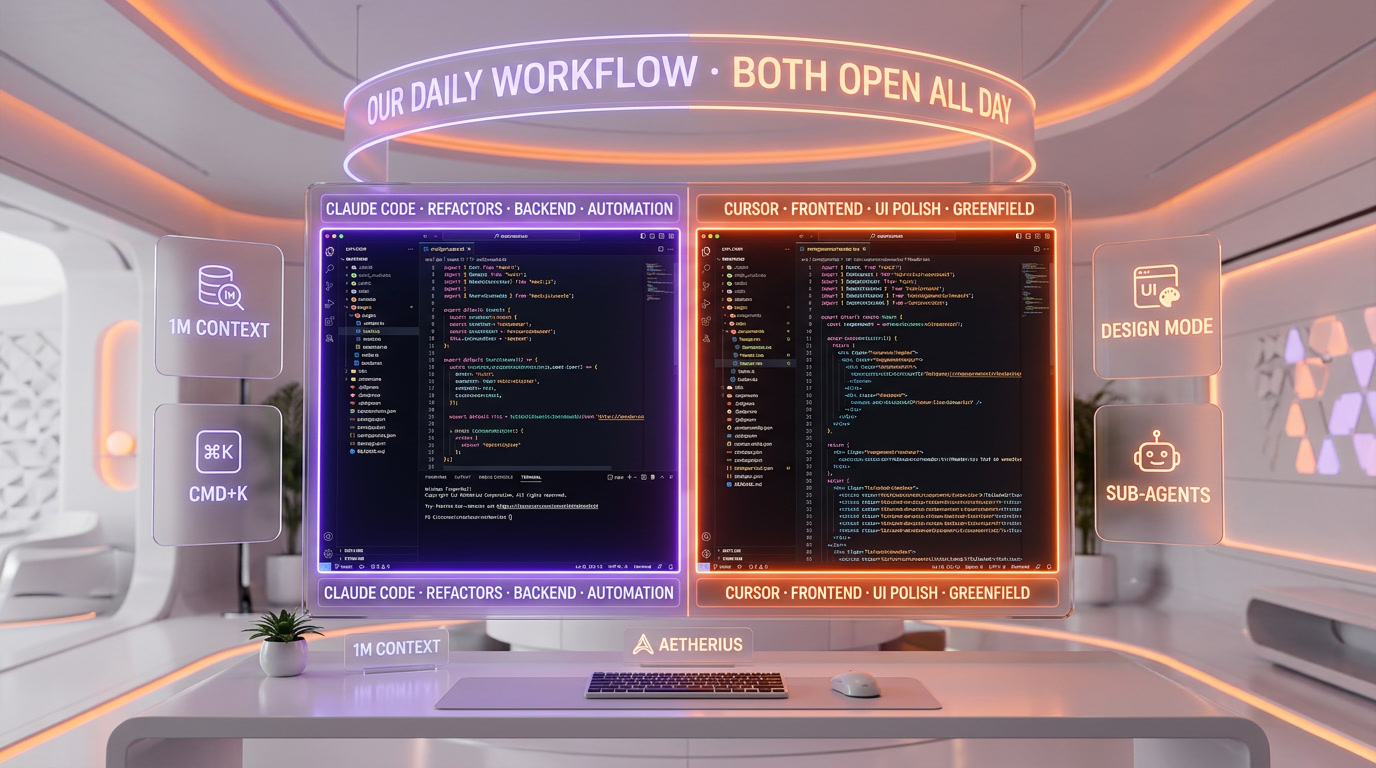 Our daily workflow with Claude Code and Cursor on the ThePlanetTools.ai production codebase 2026