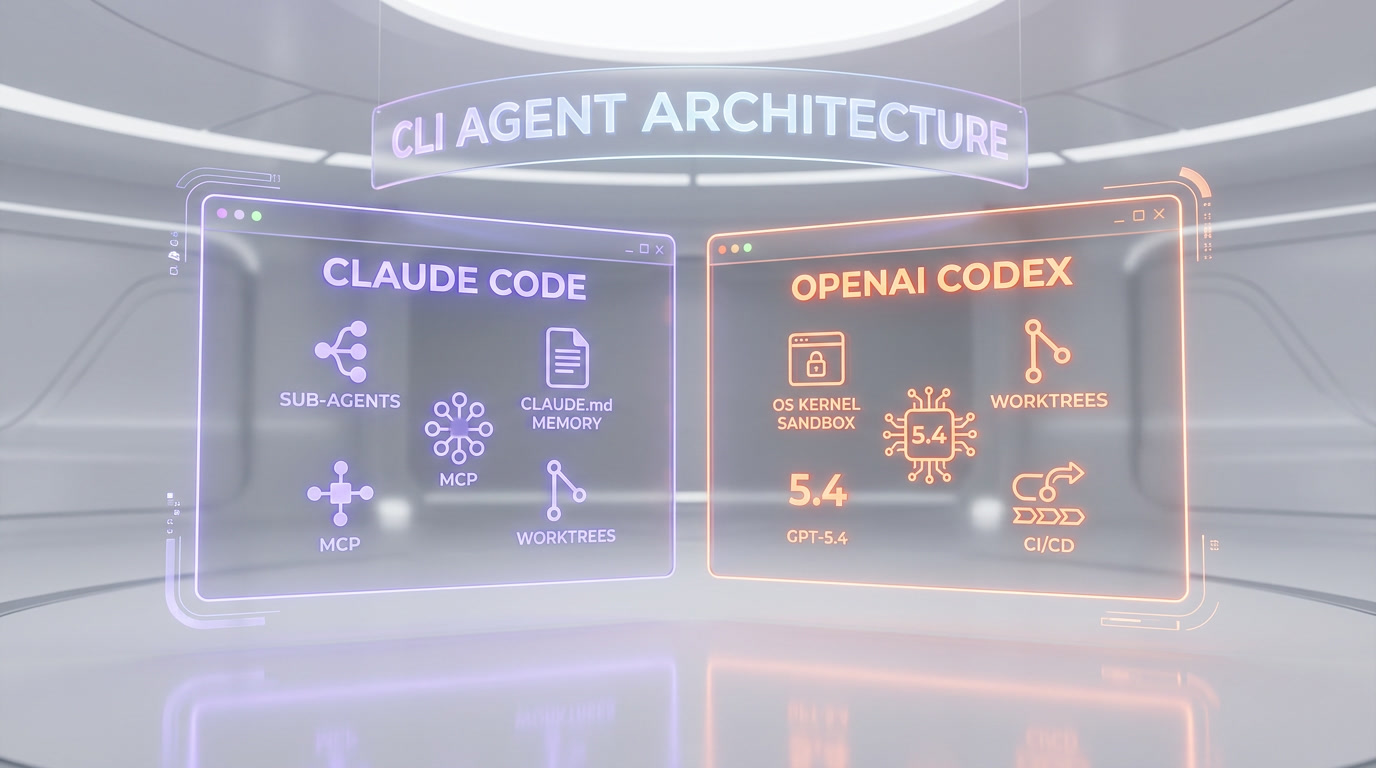Claude Code vs Codex architecture — CLI agent, worktrees, sandboxing, memory system comparison