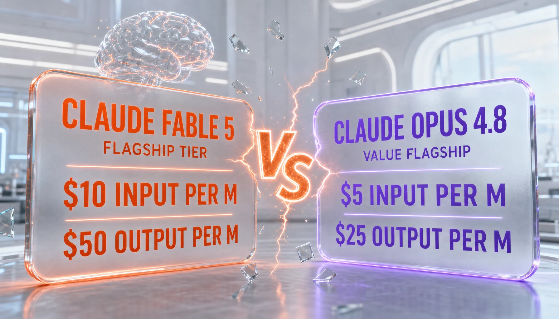 Claude Fable 5 vs Claude Opus 4.8 — Anthropic's new flagship tier against its value flagship, compared side-by-side by ThePlanetTools.ai