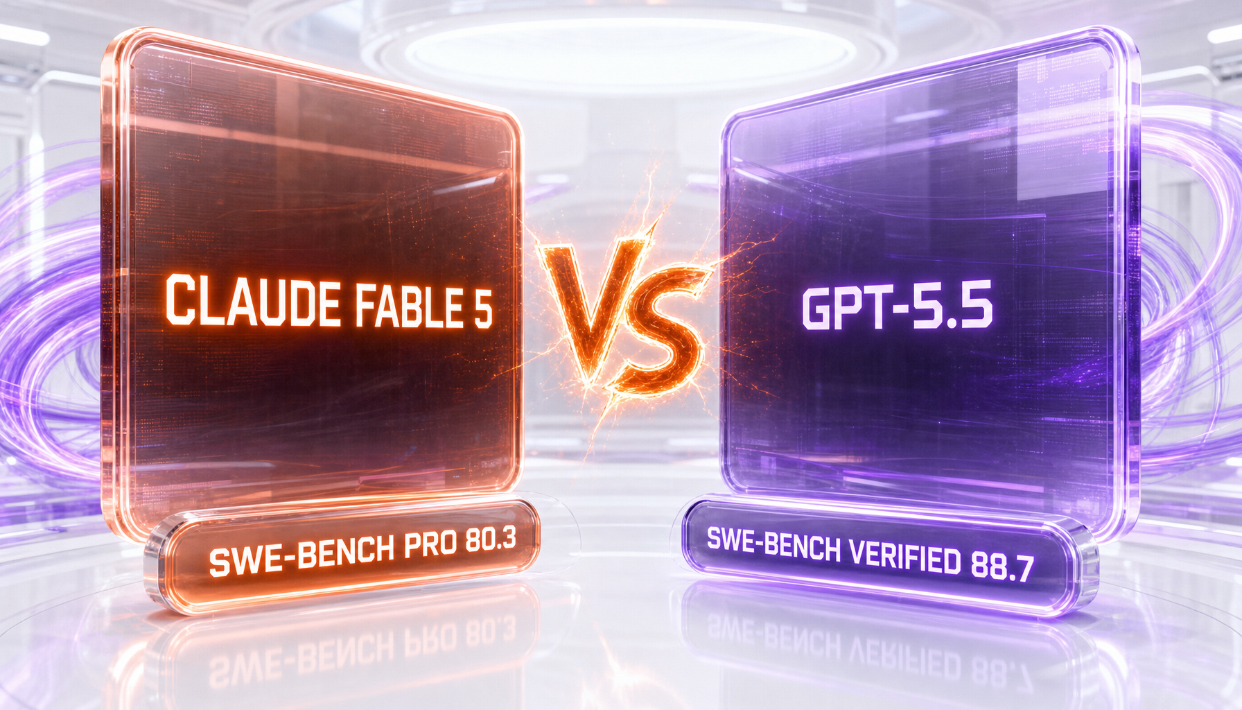 Claude Fable 5 vs GPT-5.5 — Anthropic's new frontier tier against OpenAI's flagship, pricing and benchmarks compared side-by-side by ThePlanetTools