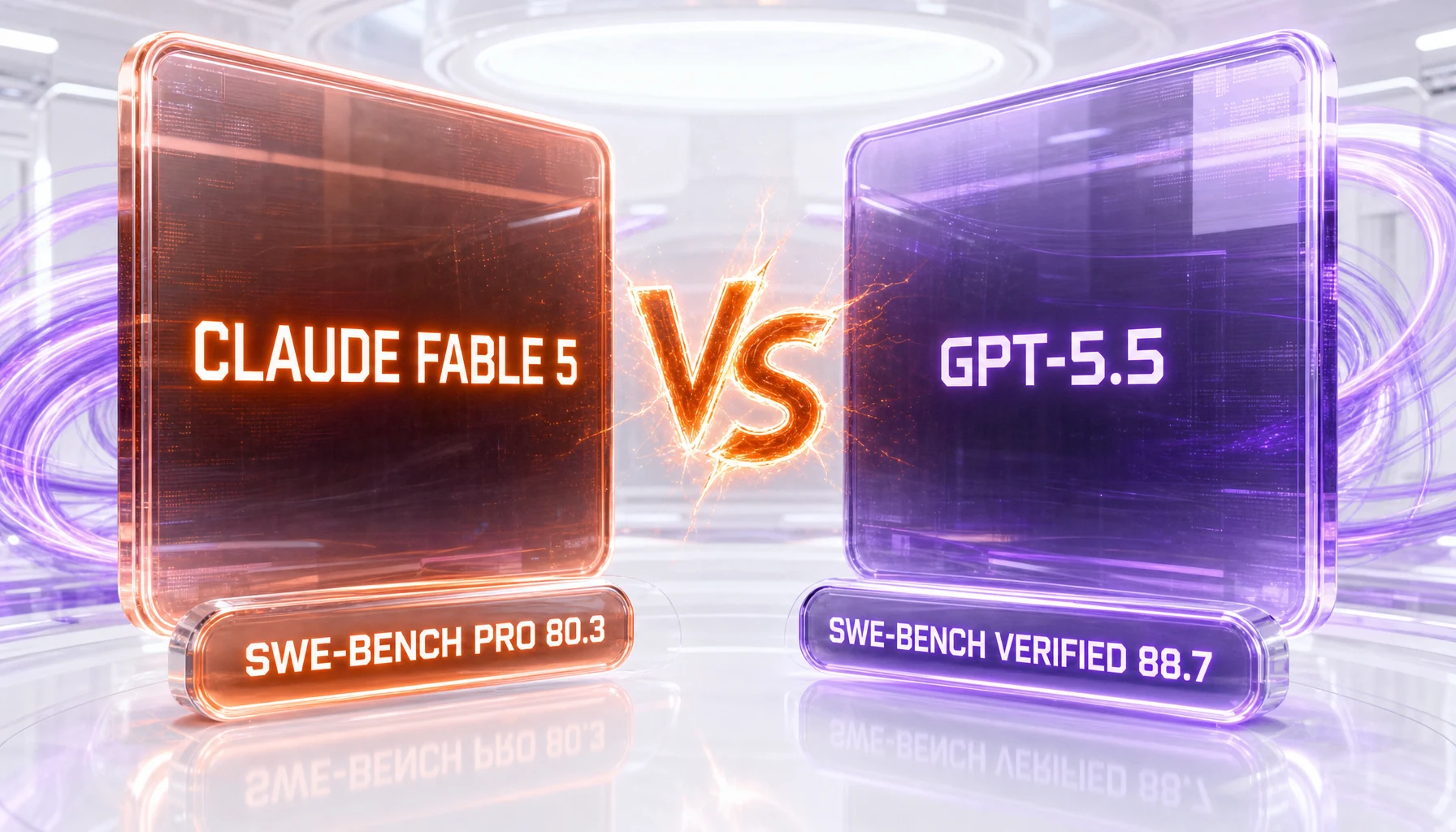 Claude Fable 5 vs GPT-5.5 — Anthropic's new frontier tier against OpenAI's flagship, pricing and benchmarks compared side-by-side by ThePlanetTools