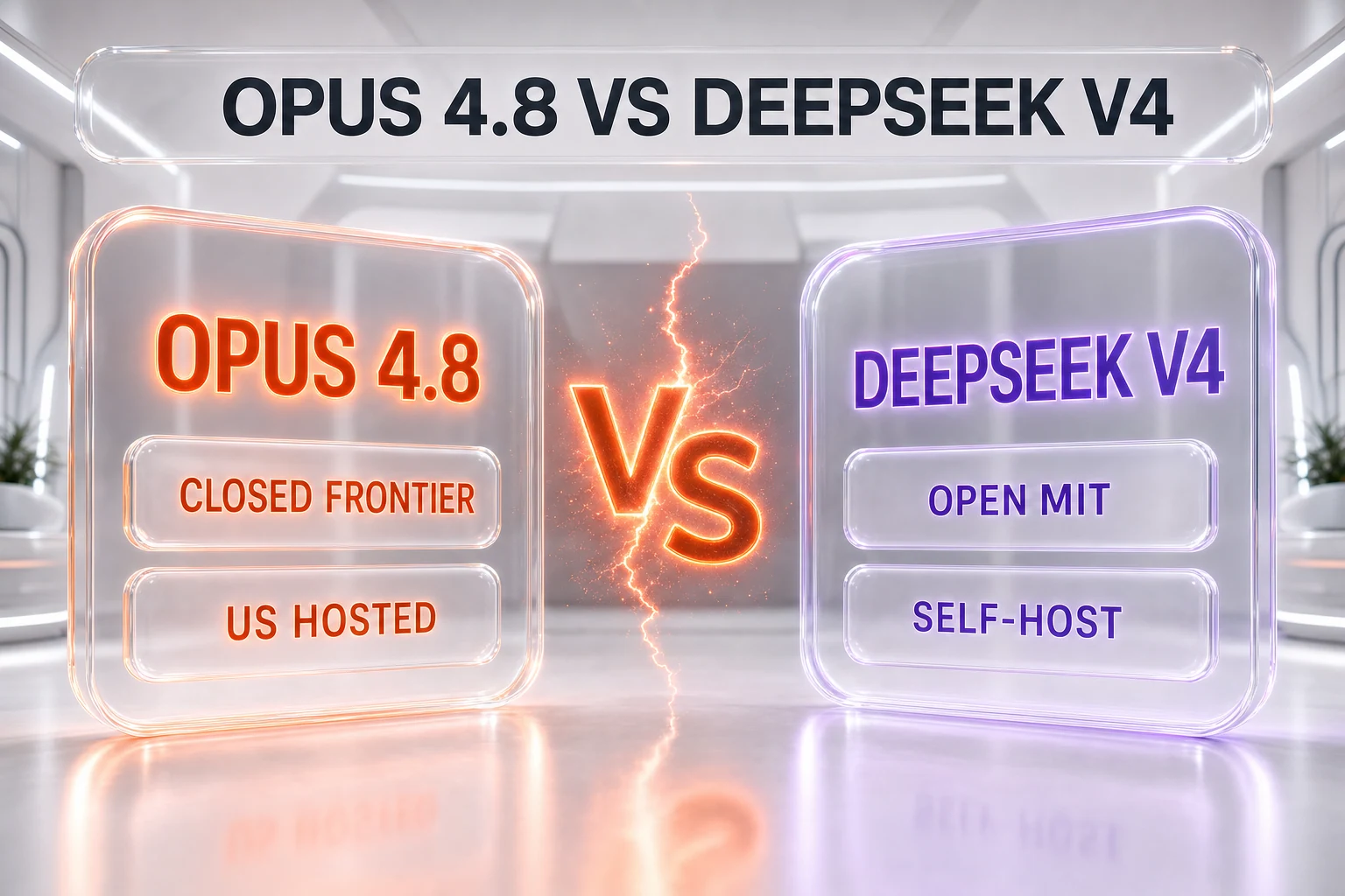 Claude Opus 4.8 vs DeepSeek V4 — closed US flagship versus open-weight Chinese flagship, benchmarks and pricing compared side-by-side by ThePlanetTools