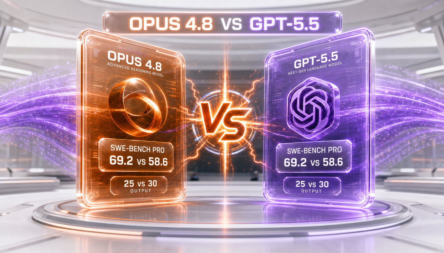 Claude Opus 4.8 vs GPT-5.5 — flagship frontier model showdown, output pricing and SWE-bench Pro compared side-by-side by ThePlanetTools