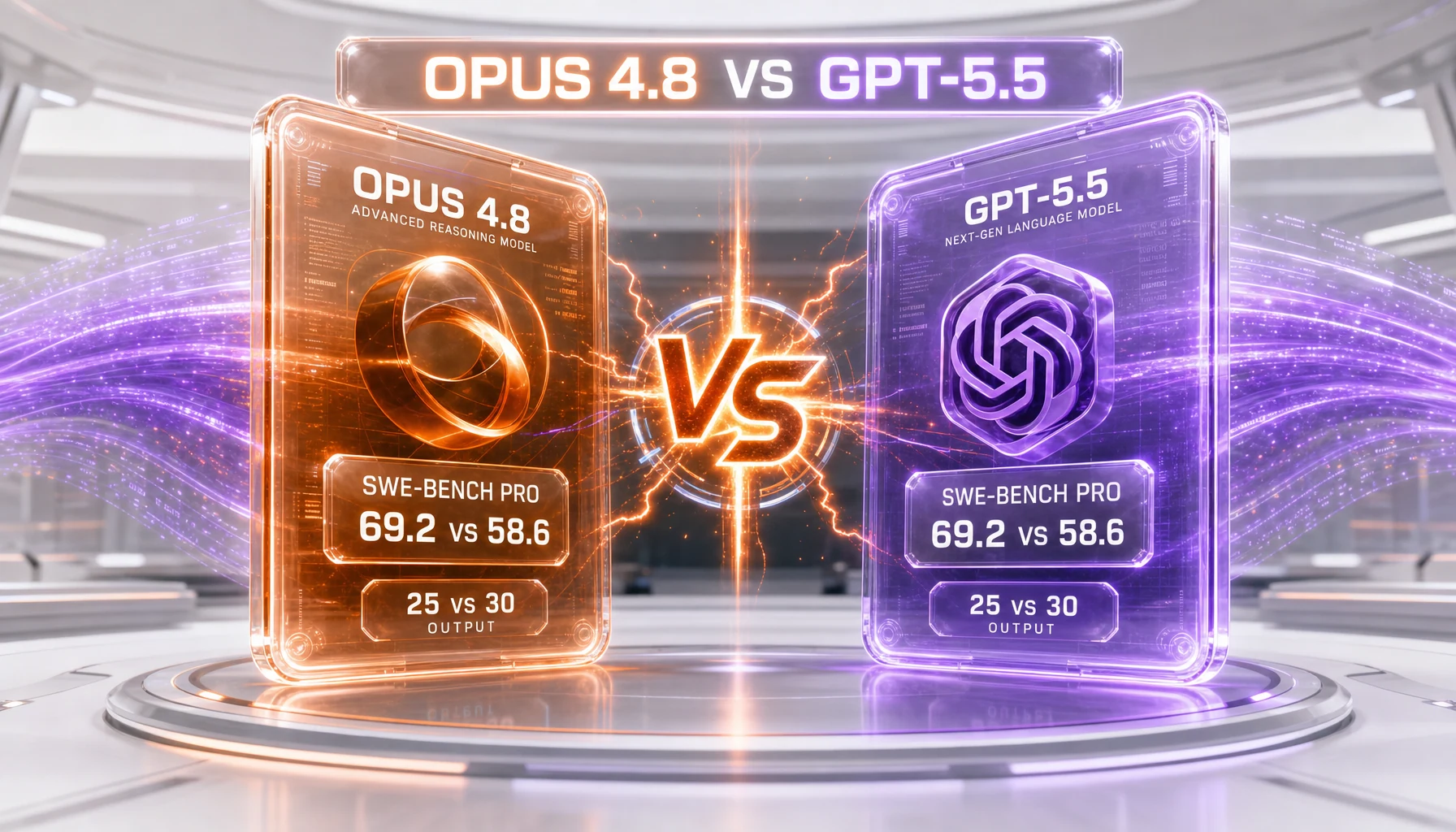 Claude Opus 4.8 vs GPT-5.5 — flagship frontier model showdown, output pricing and SWE-bench Pro compared side-by-side by ThePlanetTools