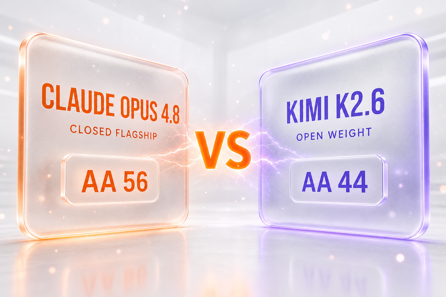 Claude Opus 4.8 versus Kimi K2.6 head-to-head comparison — closed premium frontier model against open-weight low-cost challenger